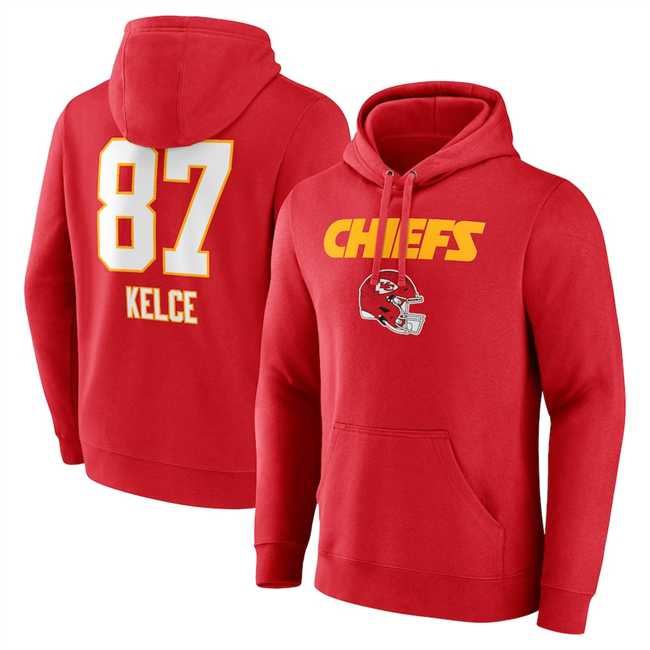 Men's Kansas City Chiefs #87 Travis Kelce Red Wordmark Player Name & Number Pullover Hoodie,We sell and wholesale Men's Kansas City Chiefs #87 Travis Kelce Red Wordmark Player Name & Number Pullover Hoodie on line form chian!